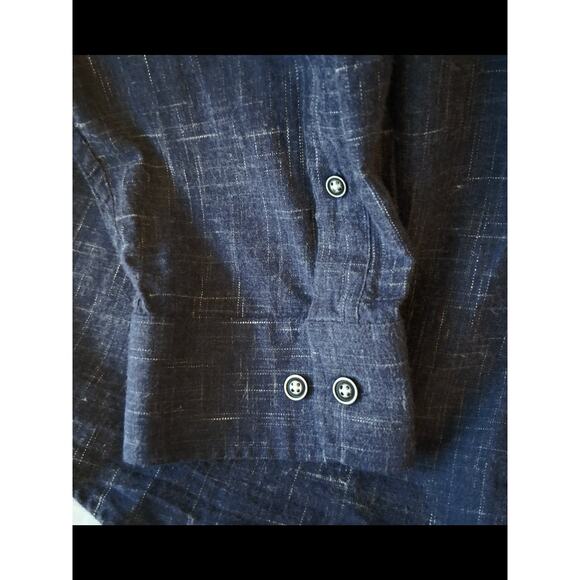ROWM  Men's 4XB Blue Flecked Long Sleeved Button Down Shirt NWT - Picture 4 of 7